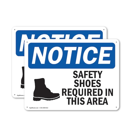 Signmission 10 in Height, 14 in Width, Plastic, Rectangle OS-2PACK-NS-P-1014-L-16535